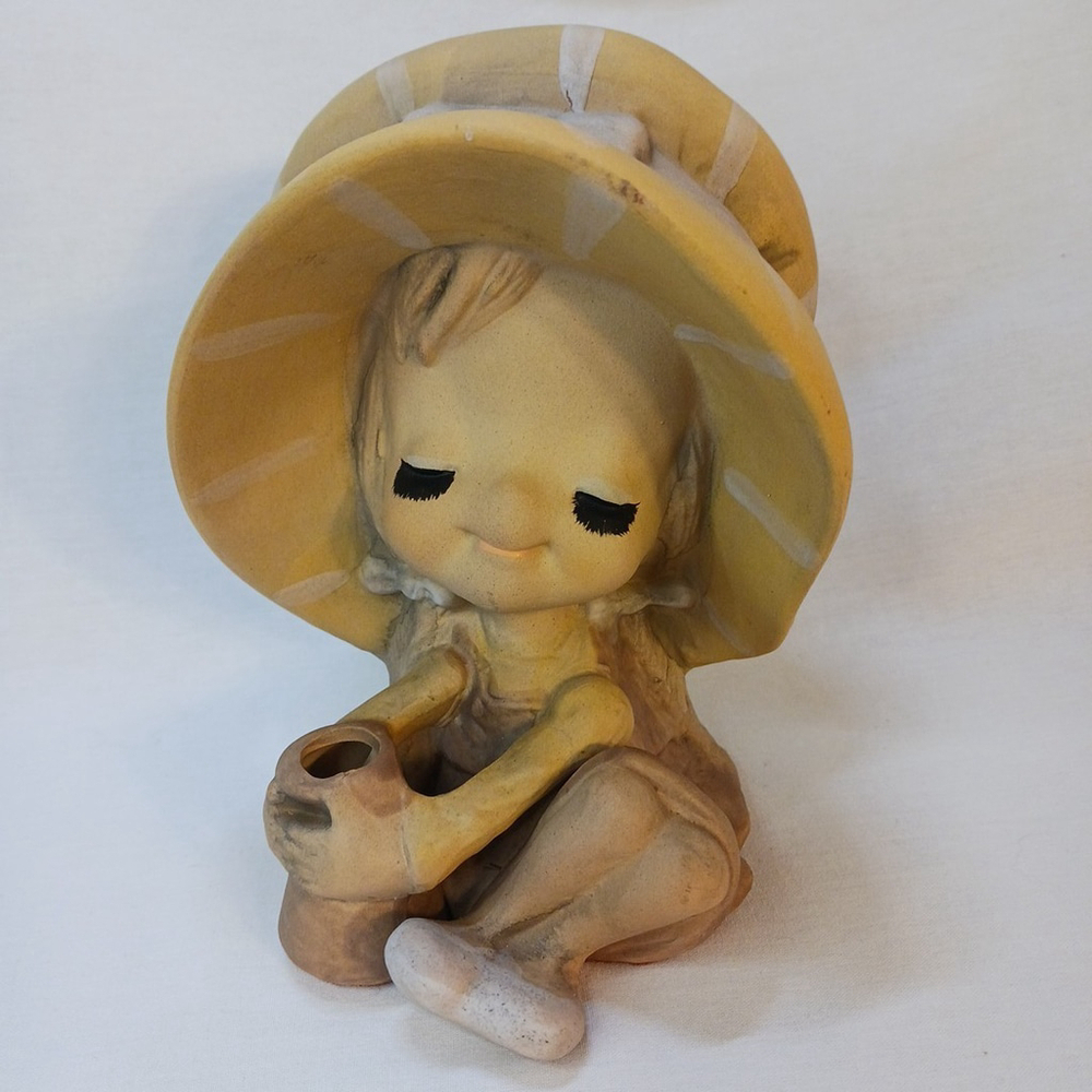 Vintage MCM Trixie Poppet UCTCI Japan Ceramic Vase Candleholder